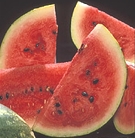 Sandia rellena de chocolate